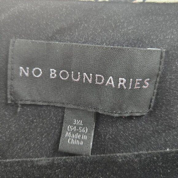 No Boundaries Men's Black Button Down Rayon Short Sleeve Hawaiian 3xl - Picture 6 of 8